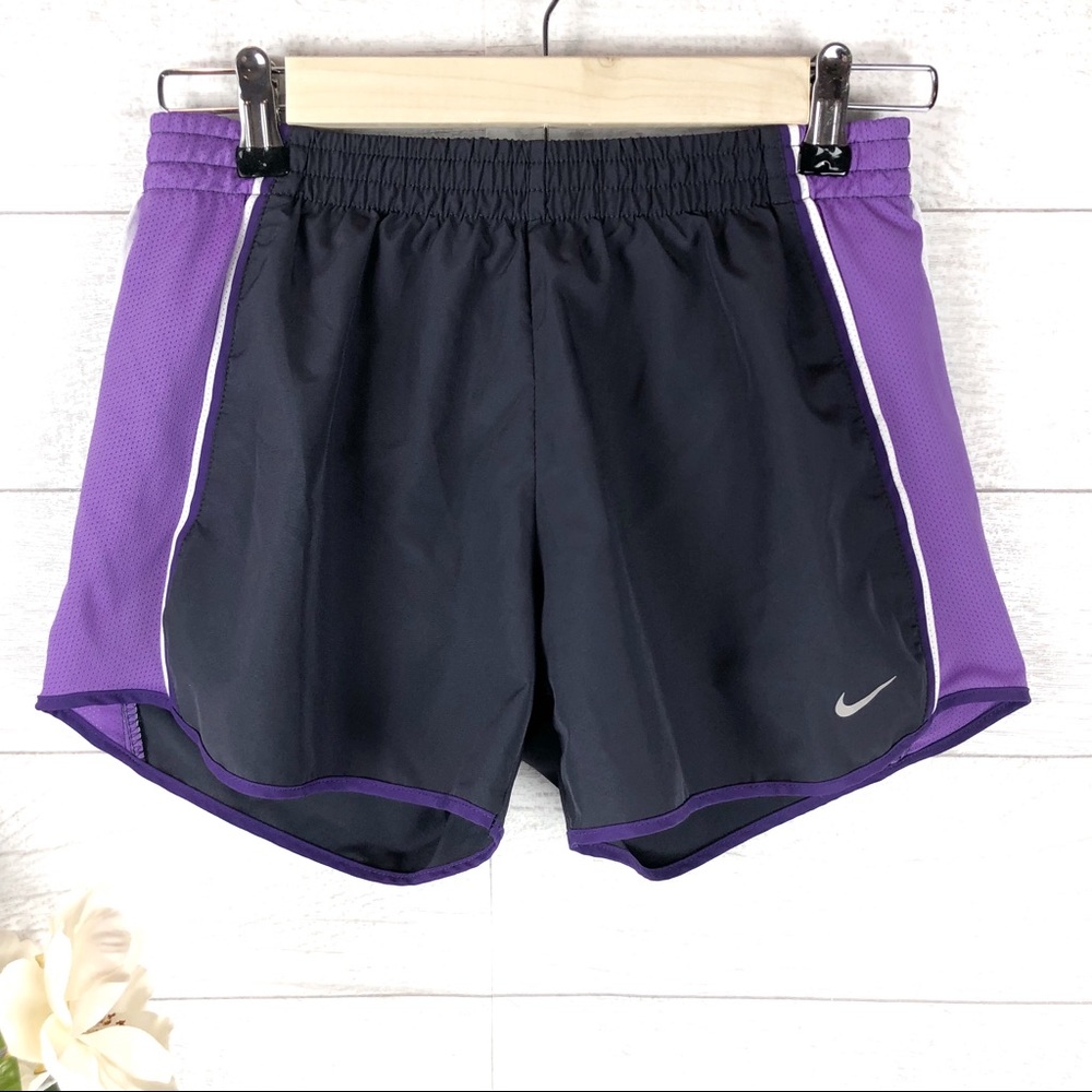 NIKE Dry-Fit Purple and Black Jogging Shorts